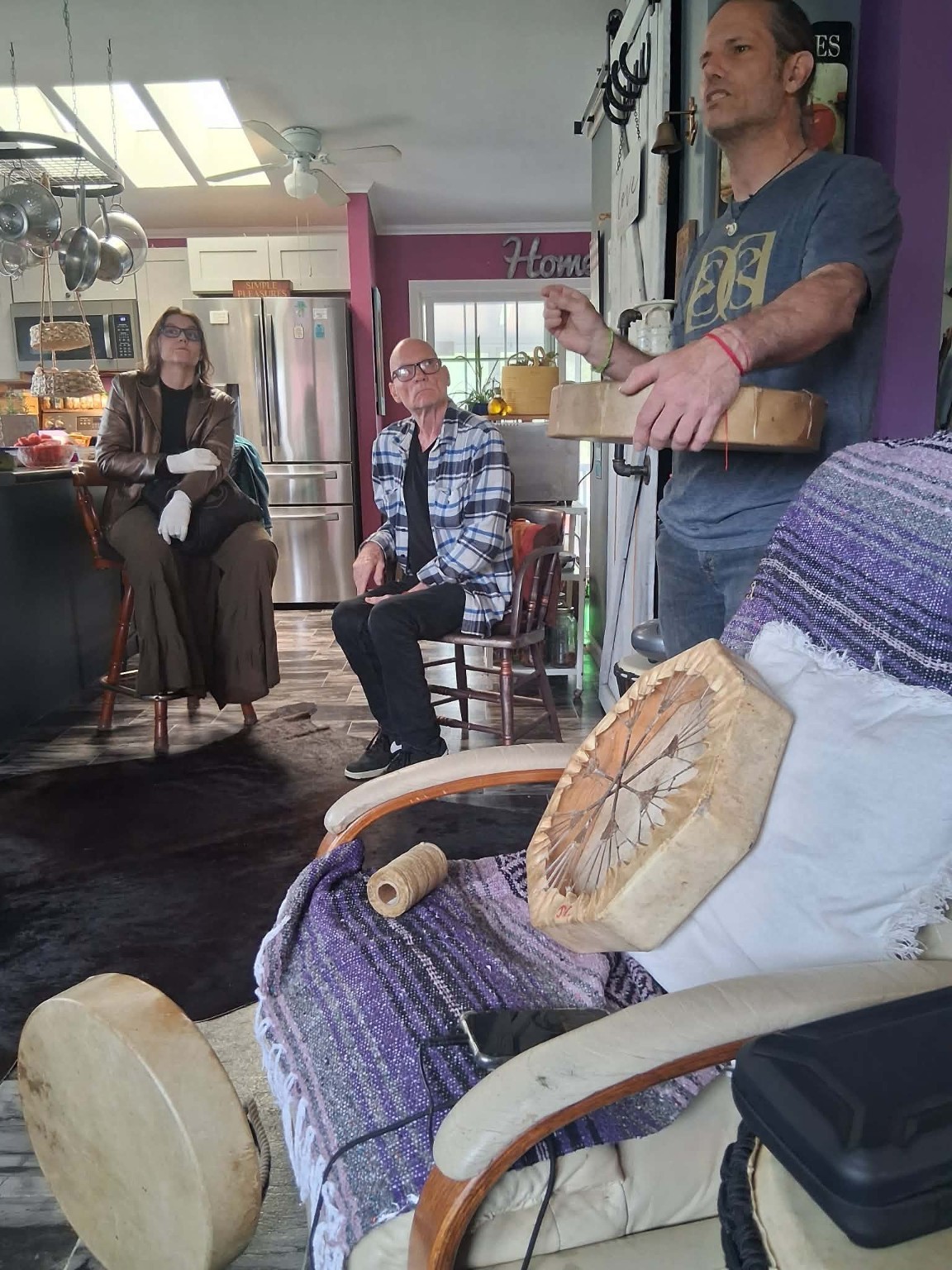 Handmade drum birthing experience
