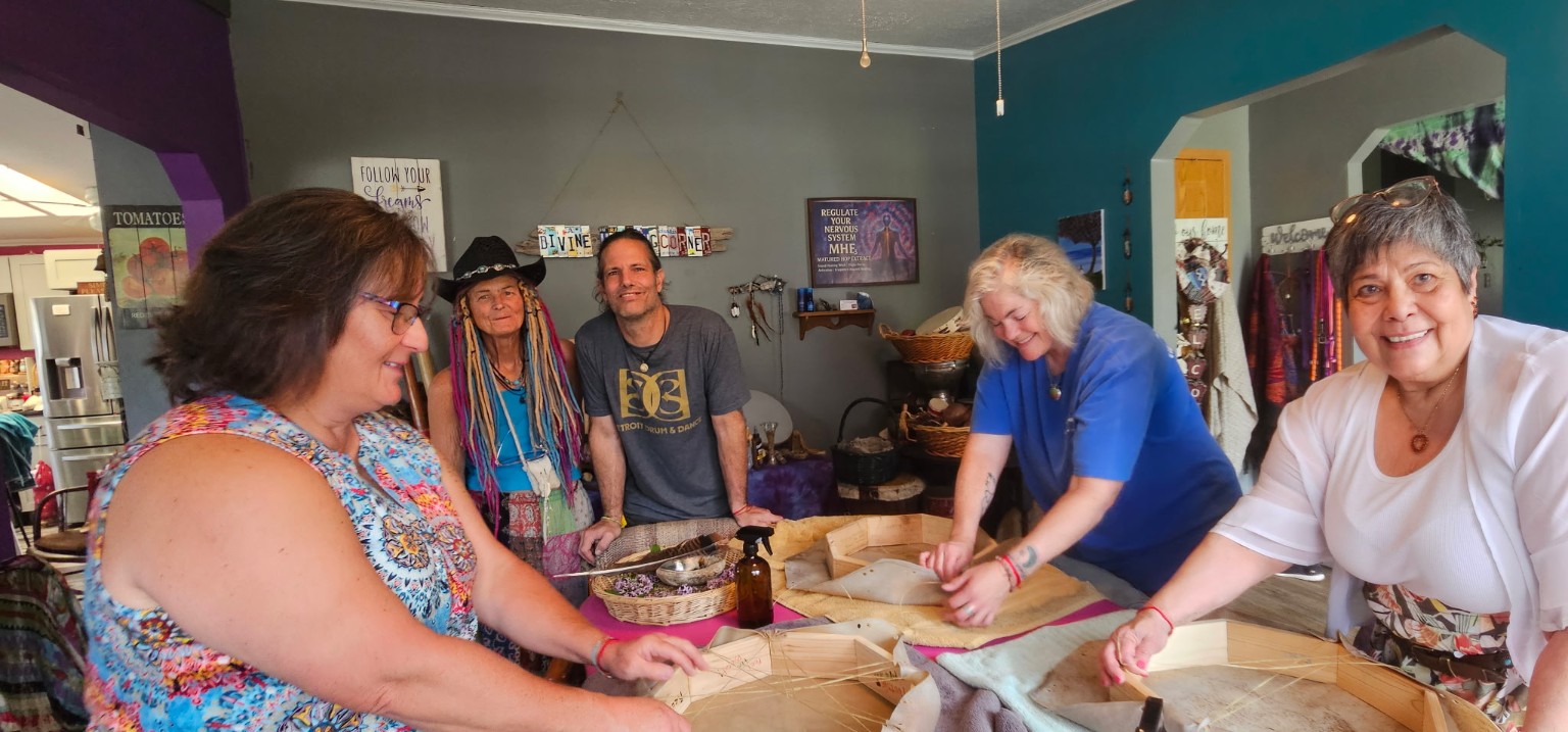 Powwow drum at Divine Healing Corner