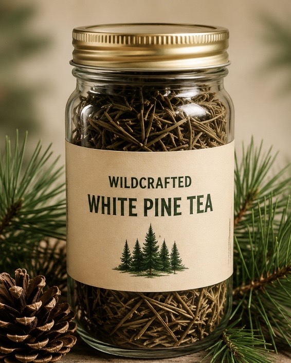 Wildcrafted Whole White Pine Tea